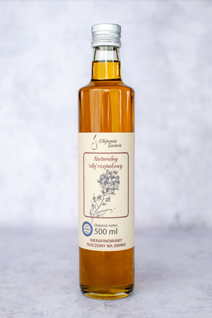 Olej rzepakowy nierafinowany tłoczony na zimno 500ml