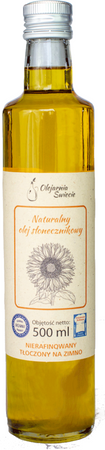 Olej słonecznikowy nierafinowany tłoczony na zimno 500ml