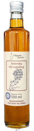 Olej rzepakowy nierafinowany tłoczony na zimno 500ml
