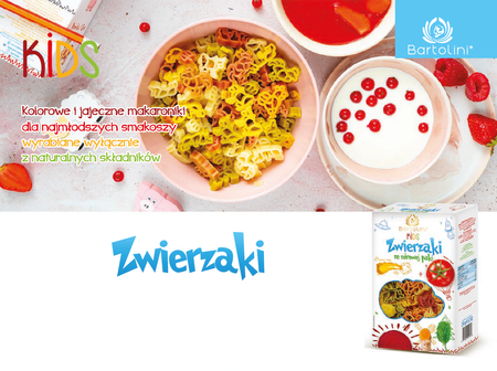 Makaron ZWIERZĄTKA dla dzieci warzywny 5 smaków 250g