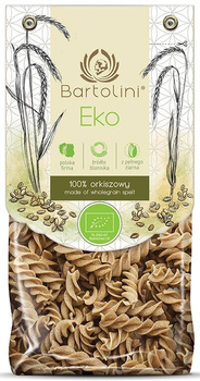 Makaron orkiszowy pełnoziarnisty świderki EKO 250g
