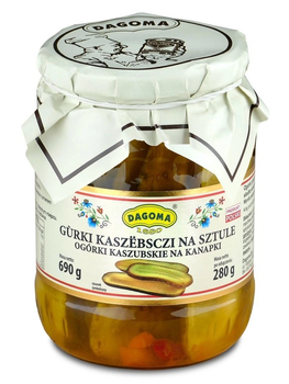 Ogórki kaszubskie kanapkowe 690g