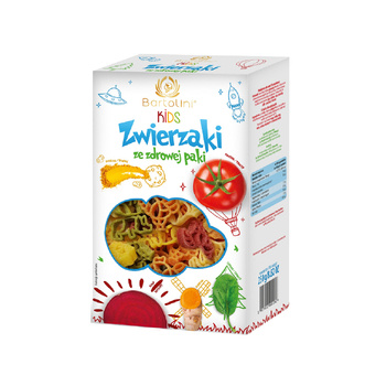 Makaron ZWIERZĄTKA dla dzieci warzywny 5 smaków 250g