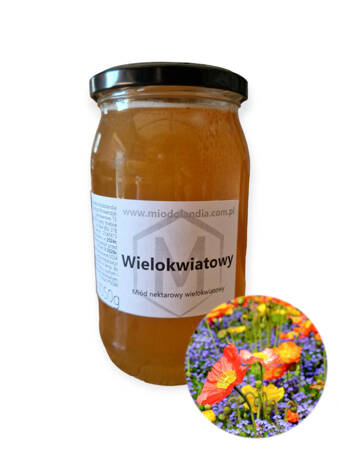 Miód wielokwiatowy 1050g naturalny polski